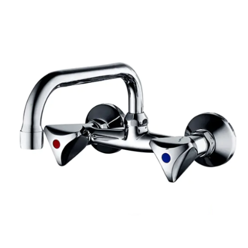 Kitchen Double Wall Up Spout-Two Handles Zinc Series